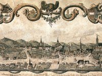 Veduta. Zagreba na cehovskoj majstorskoj svjedodžbi iz 1796. godine